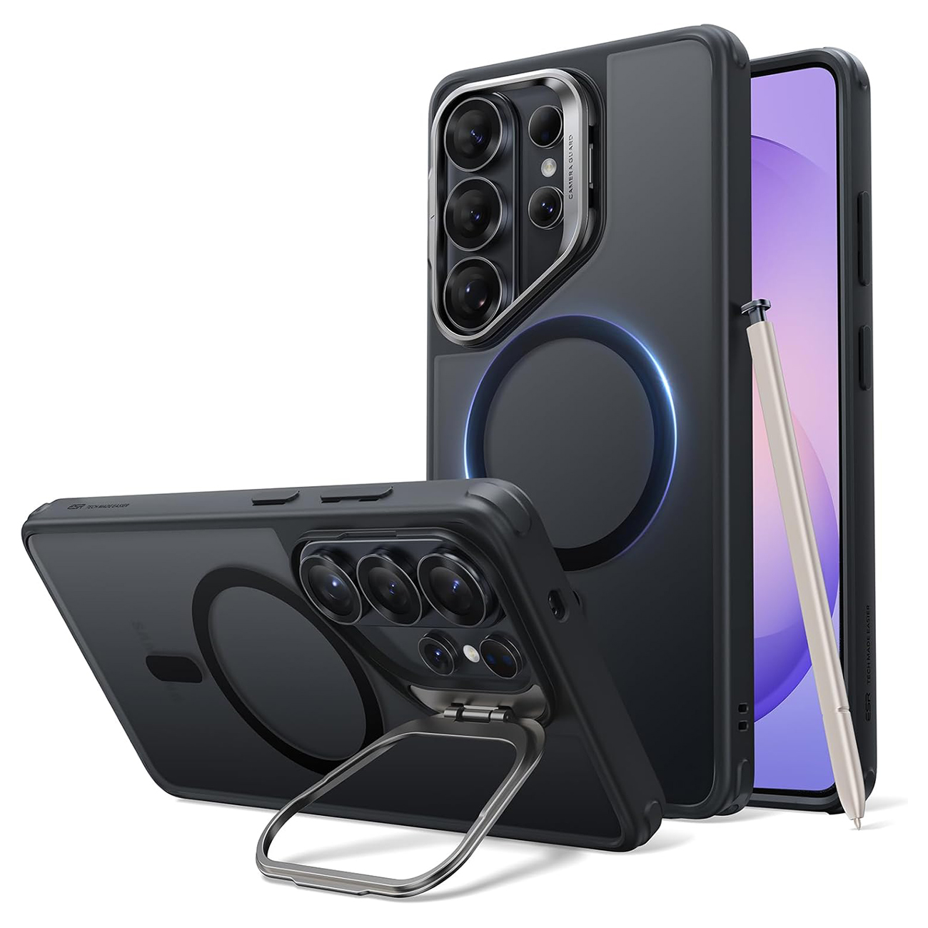 ESR Classic Hybrid Case for Samsung Galaxy S26 Ultra / Built-in Stand / MagSafe / Frosted Black