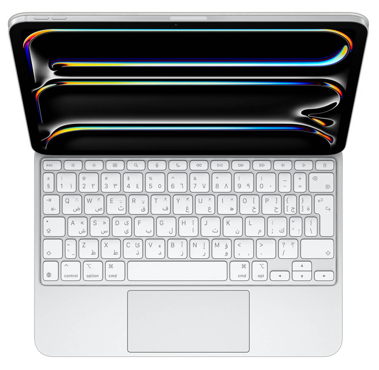 كيبورد ابل Magic لايباد برو M4 حجم 11 انش / مع تراك باد / عربي و انجليزي / ابيض