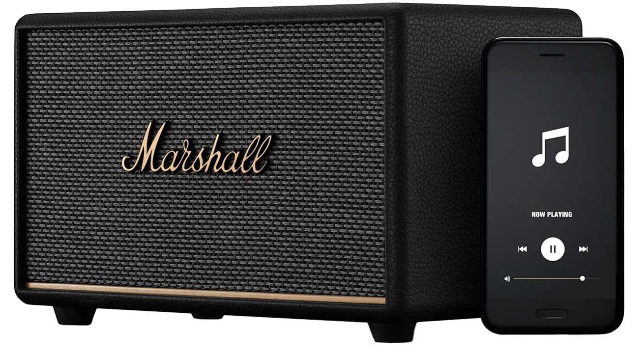 سماعة مارشال Action III اللاسلكية / تعمل بالبلوتوث / قوة 30 واط / صغيرة و متنقلة / اسود