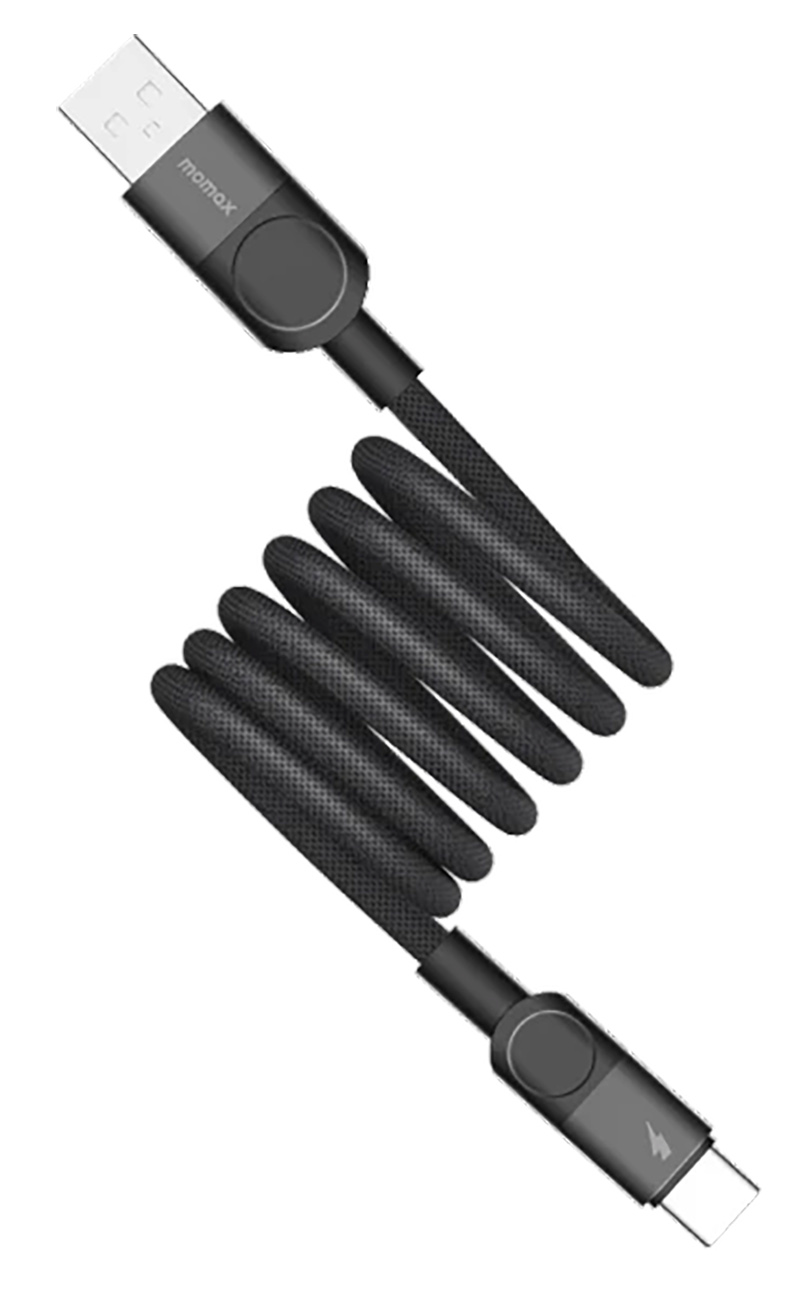 Momax MagLink Magnetic Cable / USB to Type-C / 66W Power / 1 Meter / Black