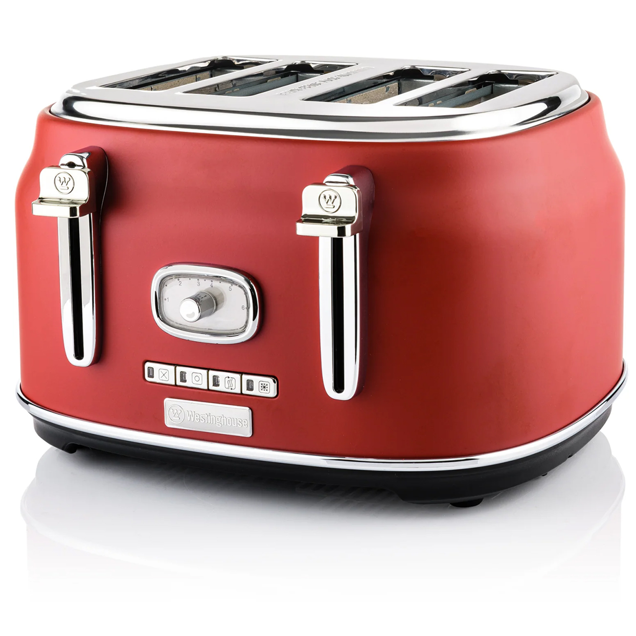 Westinghouse Electric Toaster / 6 Browning Settings / 4 Slices / Red