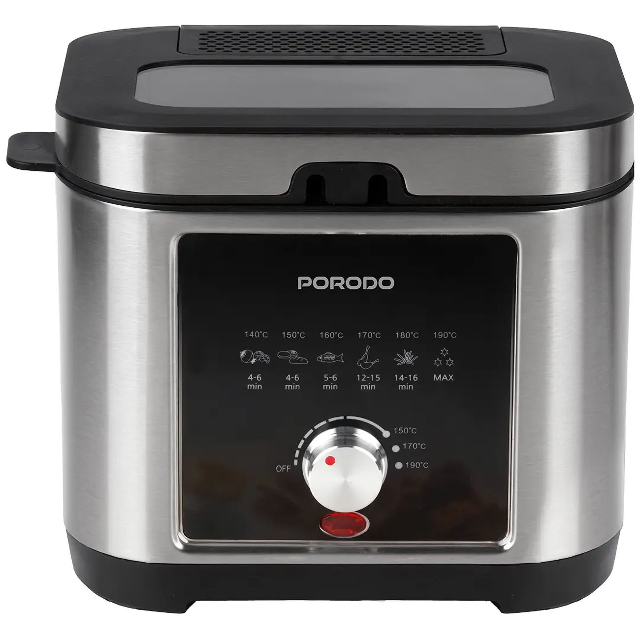 Porodo Electric Deep Fryer / 2.5 Liter Capacity / 1200W Power / 10 Heat Levels