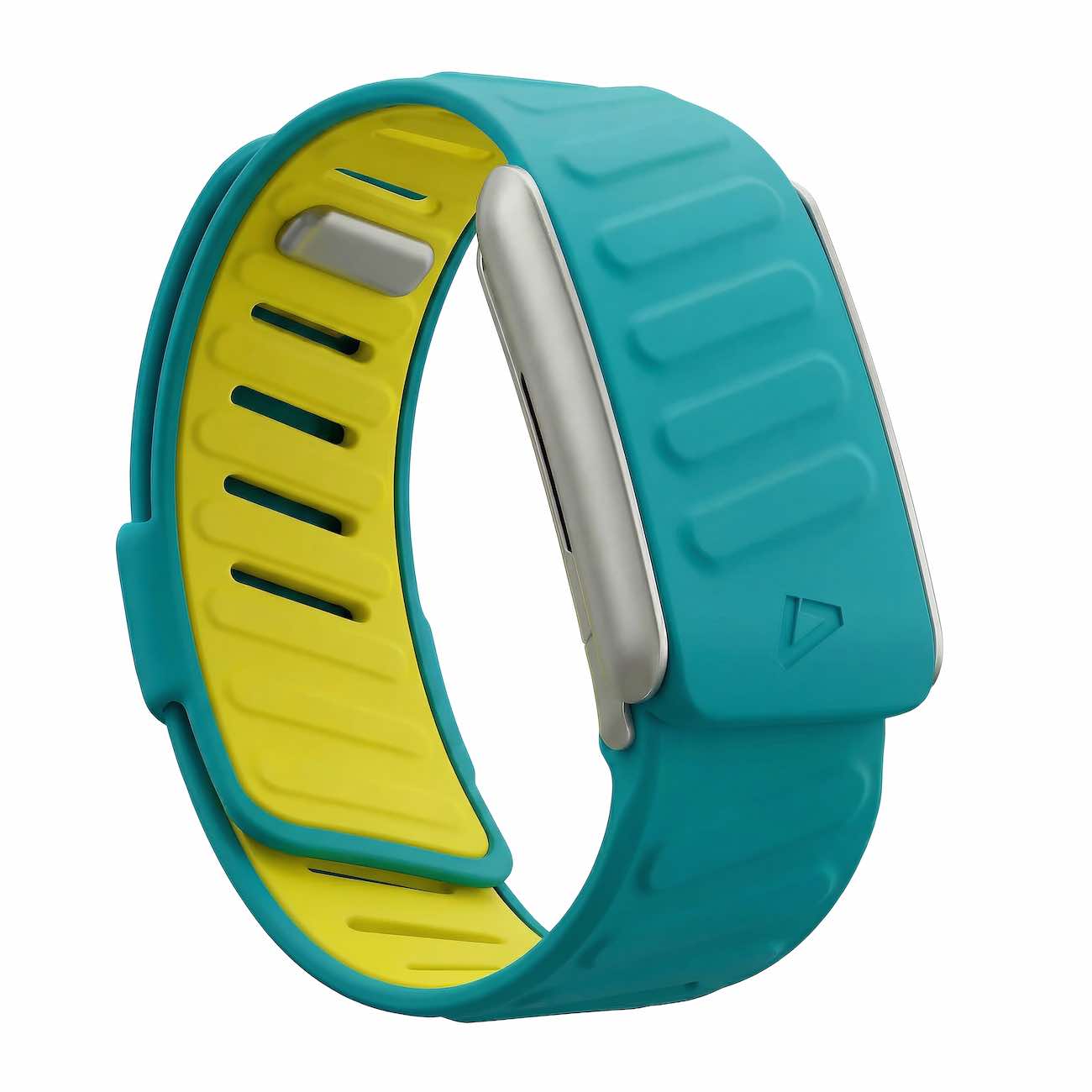 Dash Strap For Whoop 5 / Soft Silicone / Turquoise with Matte Silver Frame