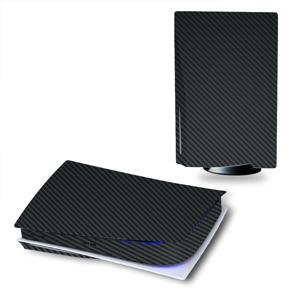 Playstation 5 / PS5 Vinyl Skin / Black Carbon Fiber / Installation included