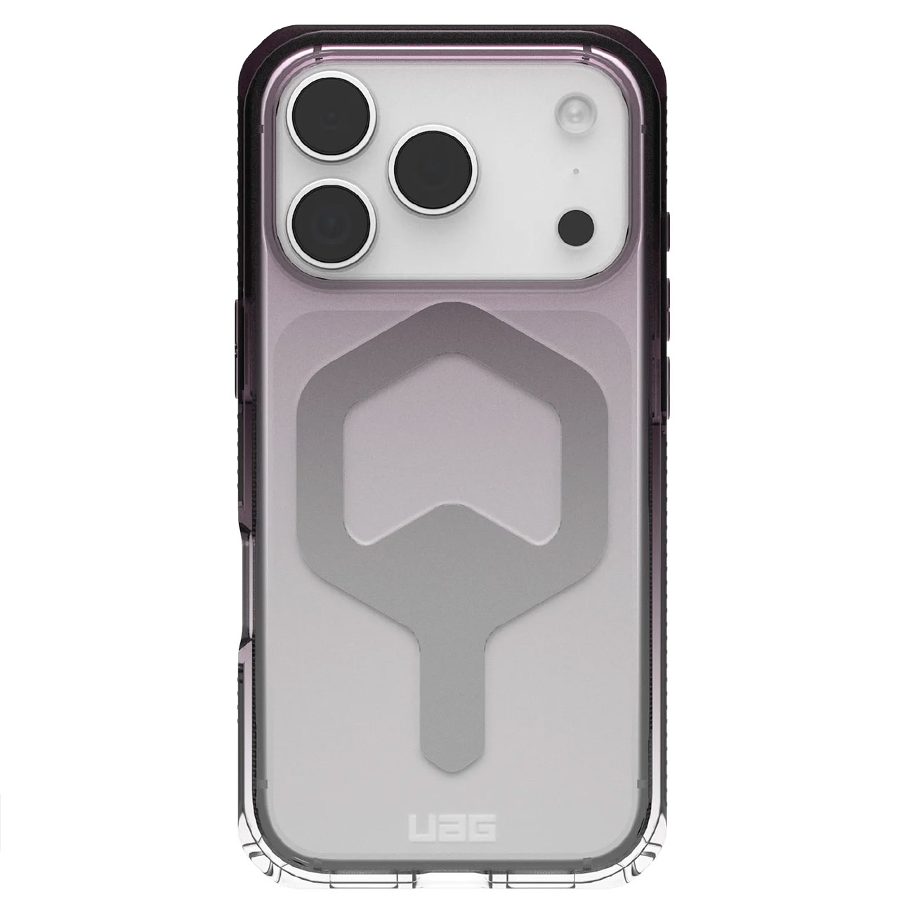 UAG Plyo Case for iPhone 17 Pro / Supports MagSafe / Drop-Resistant / Black & Clear Ombre