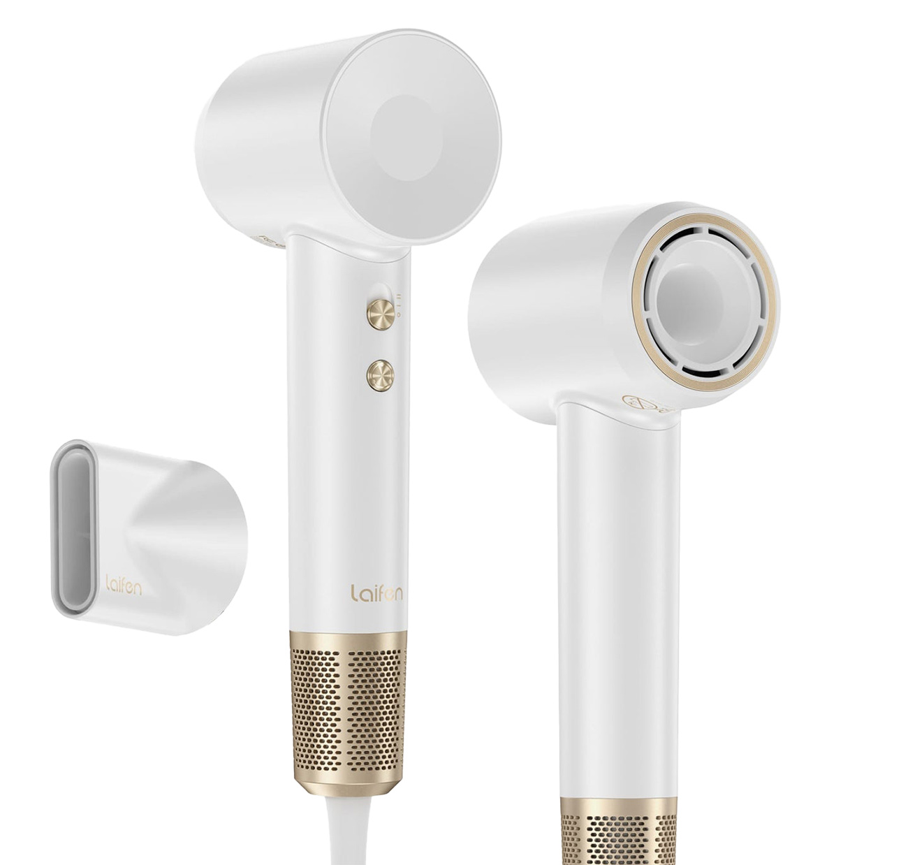 Laifen Swift Premium Professional Hair Dryer / Compact & Portable / White & Gold