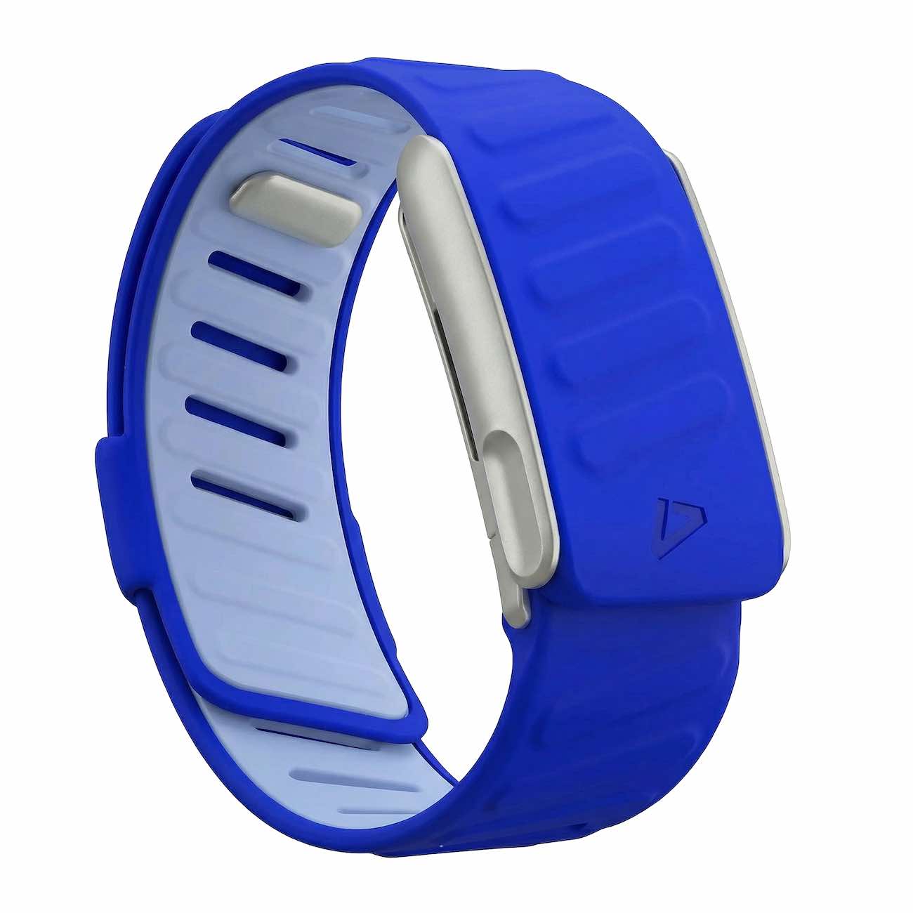 Dash Strap For Whoop 5 MG / Soft Silicone / Blue with Matte Silver Frame