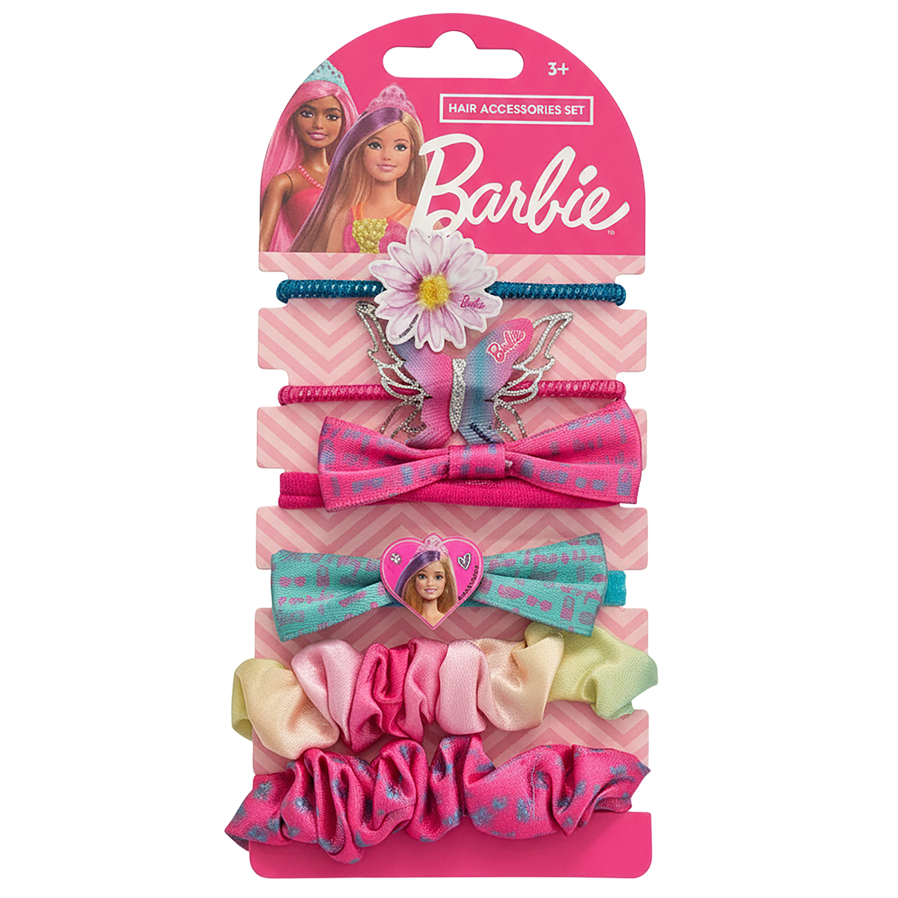Kids Hair Accessories Set / Barbie Design / 6 Pieces