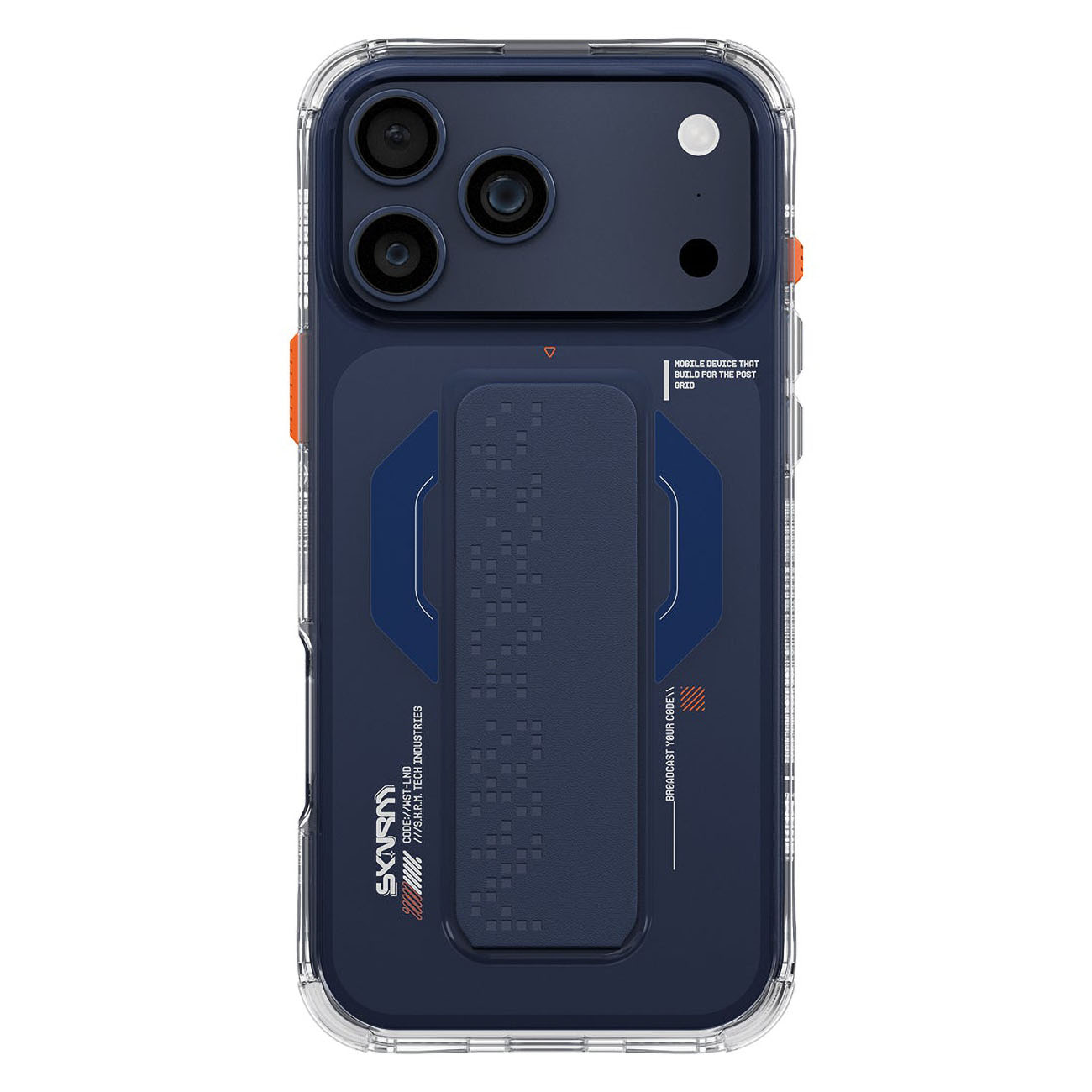 SKINARMA Haxa Case for iPhone 17 Pro Max / Support MagSafe / Built-in Grip-Stand / Clear Blue