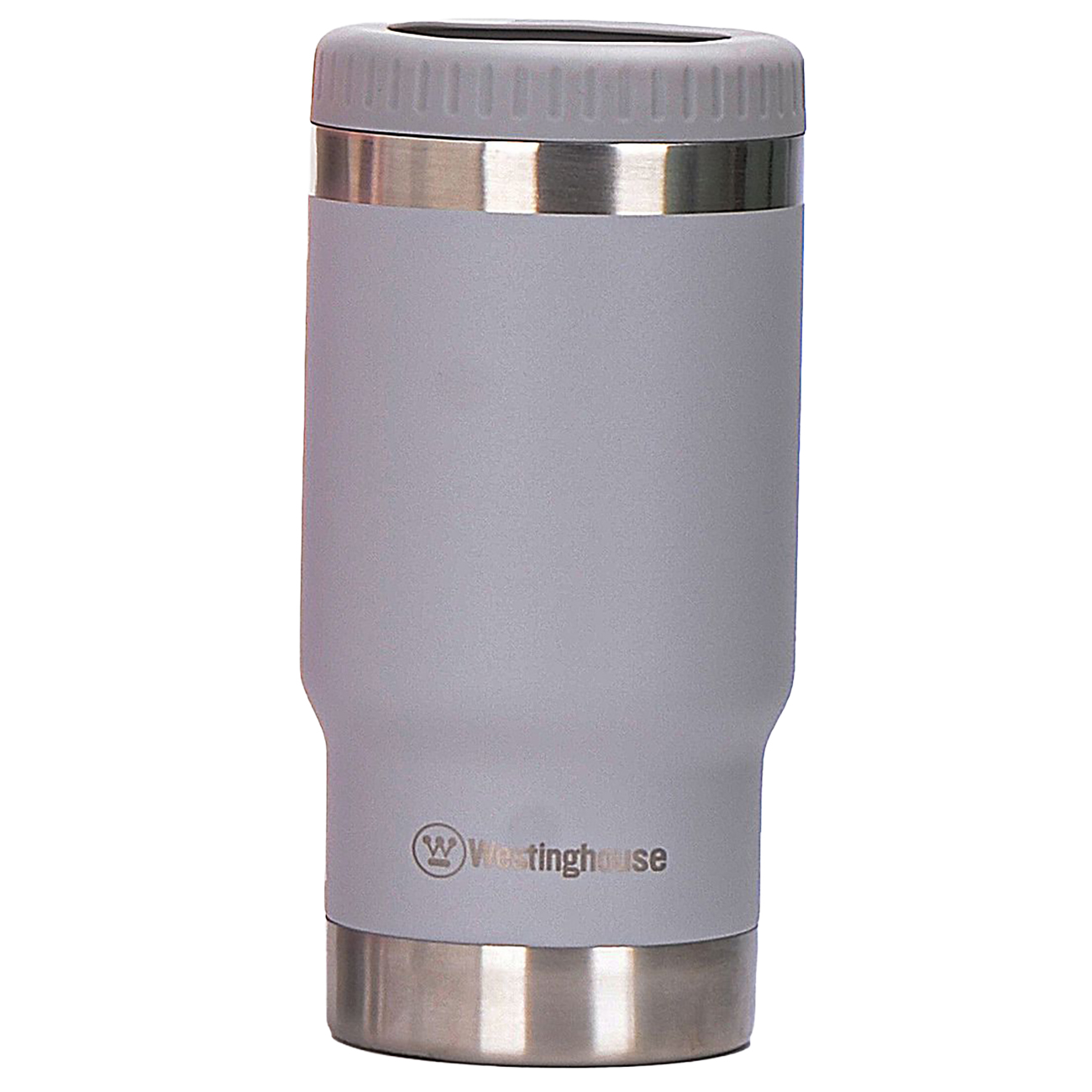 Westinghouse 3-in-1 Can Cooler / Double Wall Insulated / Keeps Drinks Cold 4 Hours / Grey