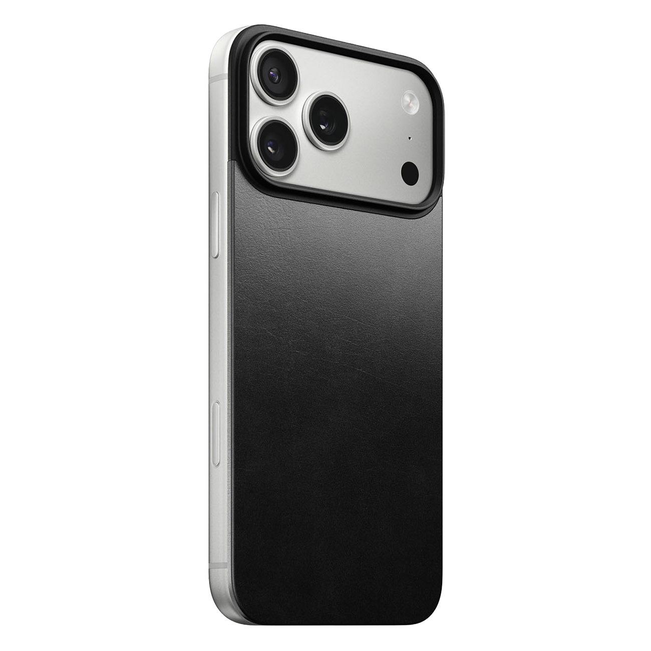 Nomad Magnetic Leather Back for iPhone 17 Pro Max / Support MagSafe / Black Leather 