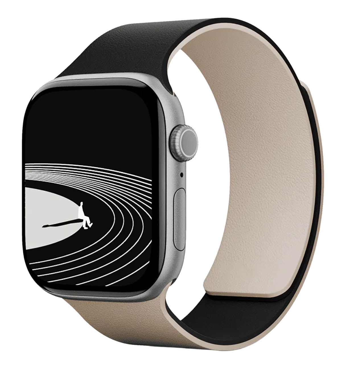 Moft Snap Apple Watch Band / 40 / 41 / 42 / Magnetic / Silicone / Reversible / Black & Beige