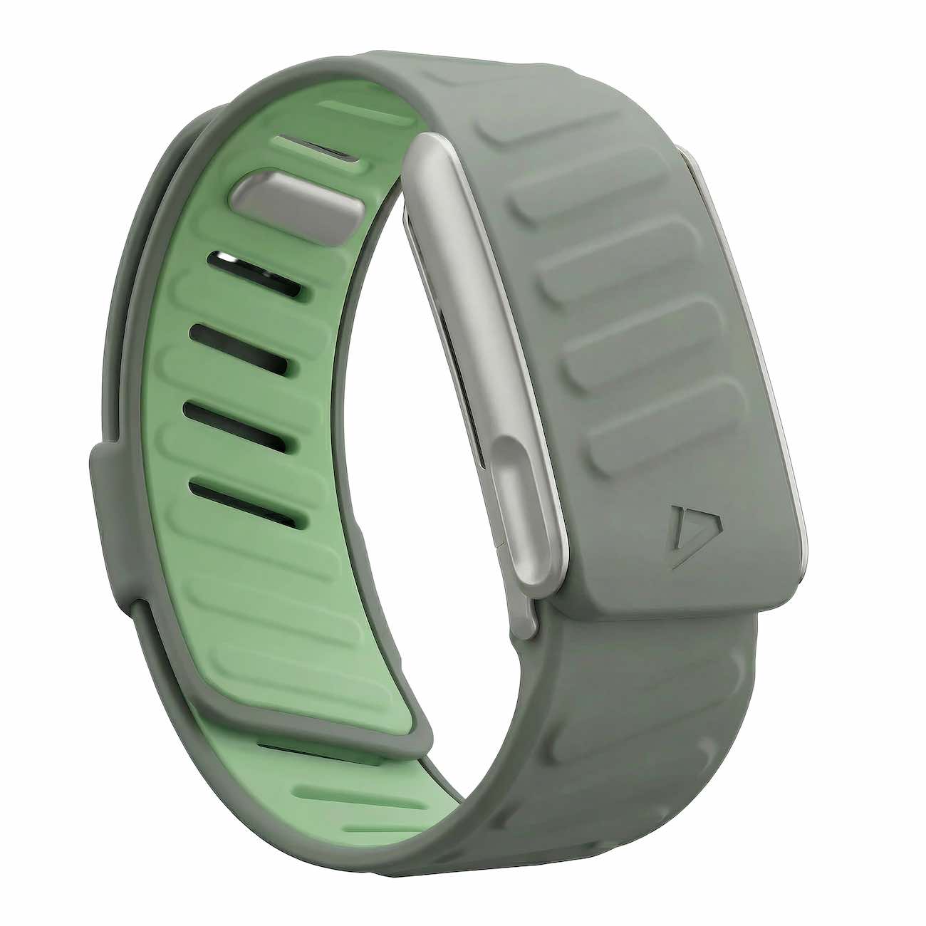 Dash Strap For Whoop 5 MG / Soft Silicone / Green with Matte Silver Frame