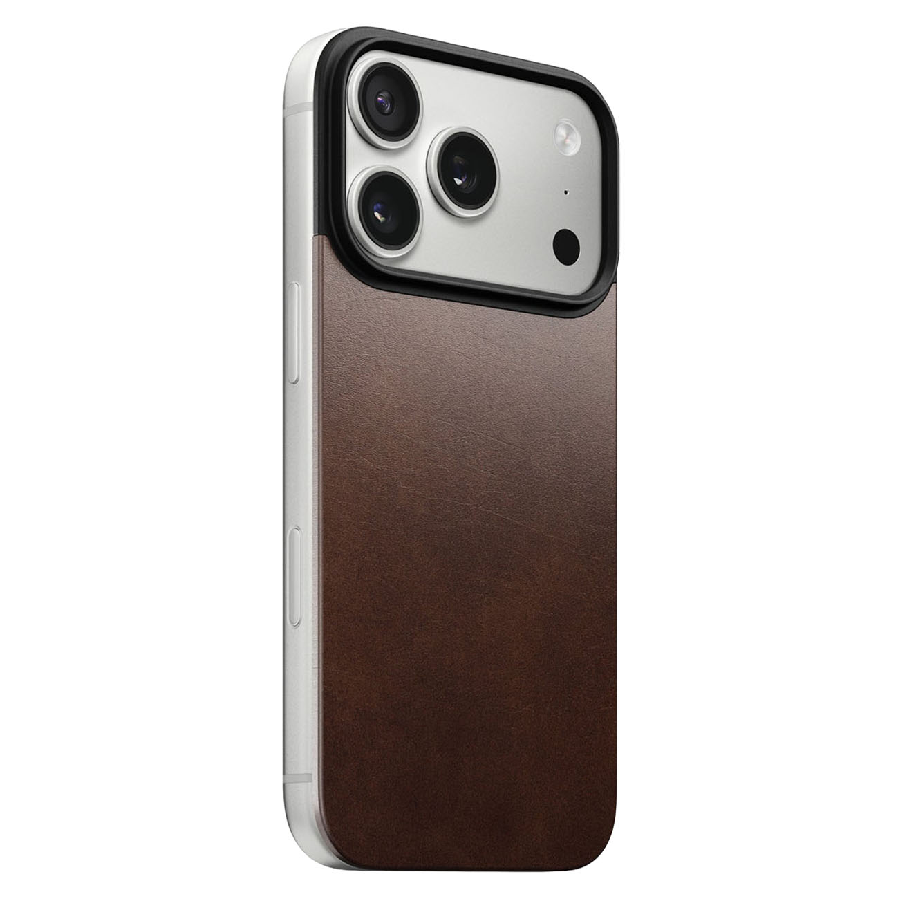 Nomad Magnetic Leather Back for iPhone 17 Pro / Support MagSafe / Brown Leather 