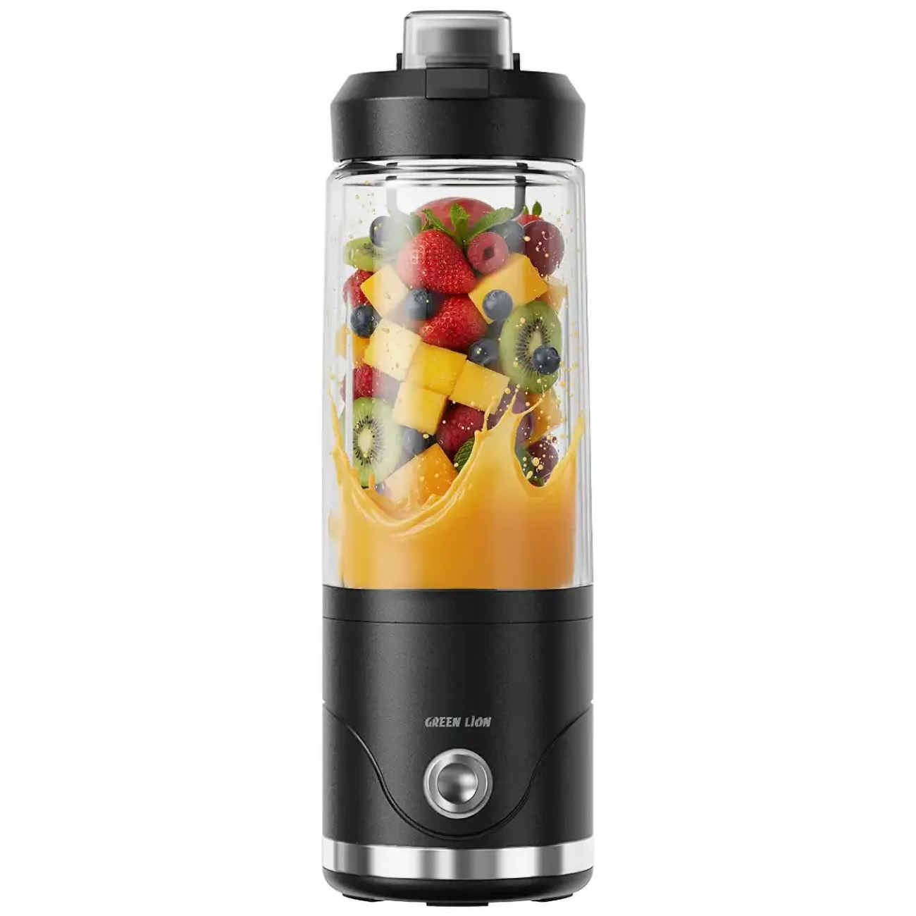 Green Portable Blender / 650ml Capacity / Battery Operated / 75W Power / Black