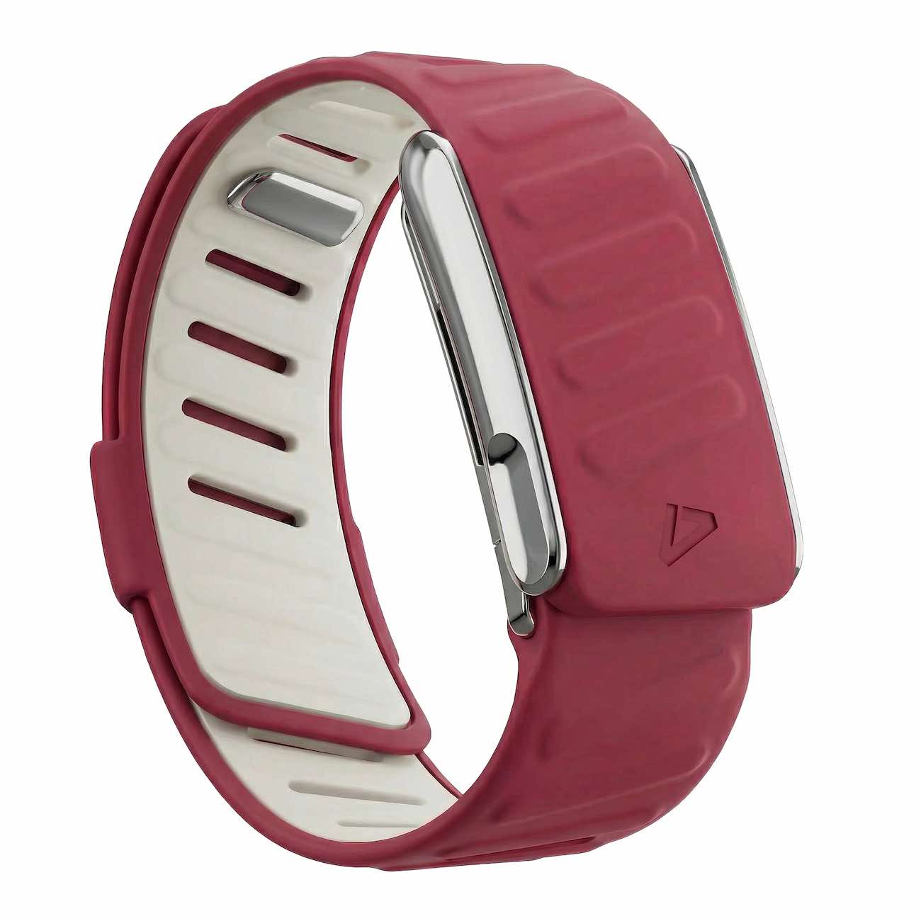 Dash Strap For Whoop 5 MG / Soft Silicone / Maroon with Shiny Silver Frame