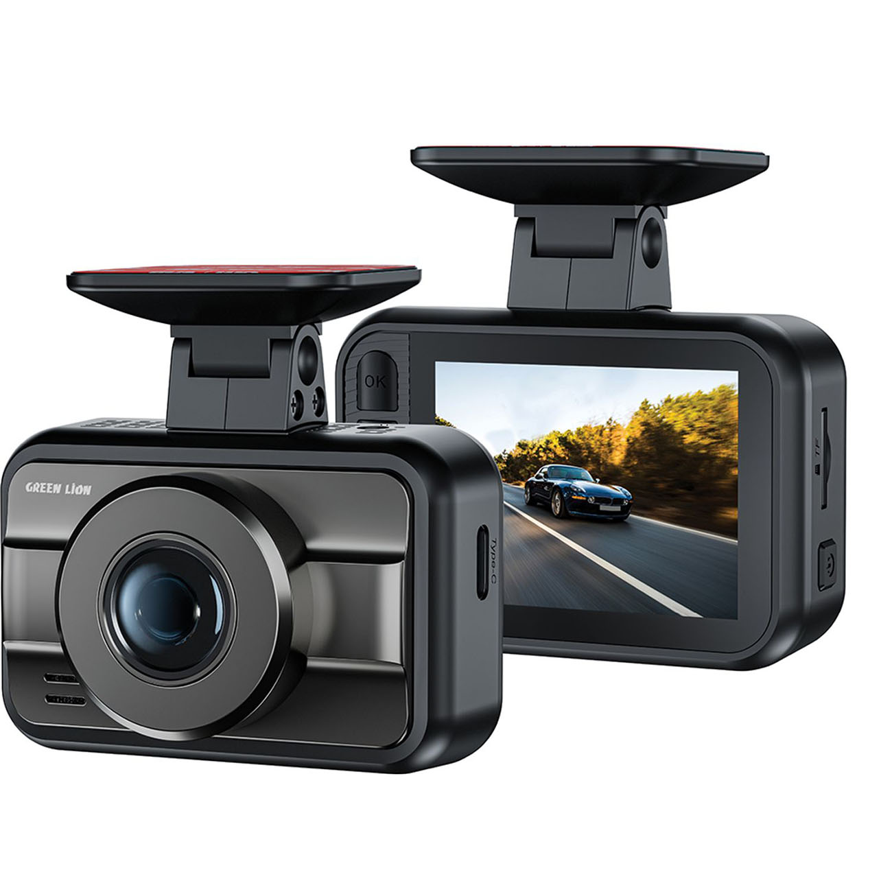 Green GC-700 Dash Cam / Front Camera 2K + Rear Camera 1080P / Night Vision / App Control
