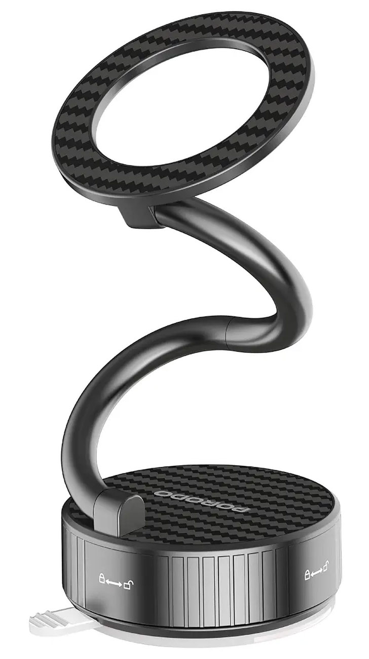 ستاند MagCurve المغناطيسي من بورودو / يثبت على طبلون السيارة / يدعم MagSafe