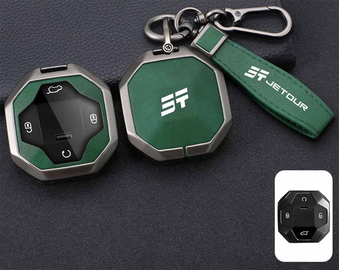 كفر ريموت سيارة جيتور Traveler لسنة 2023 و 2024 / جلد فخم / اخضر