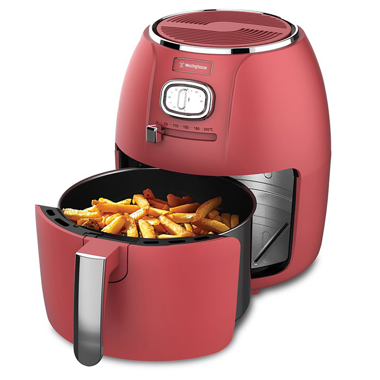 Westinghouse Retro Air Fryer / 4L Capacity / 1500W Power / Classic Design / Red