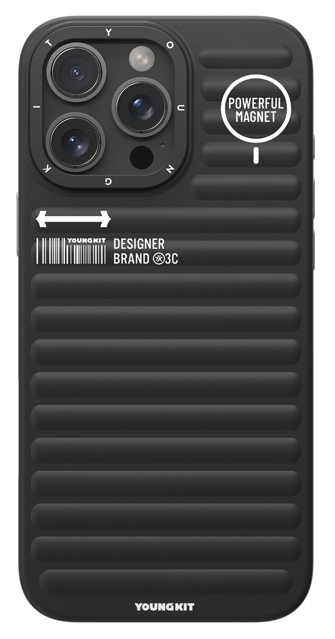 YoungKit Case for iPhone 16 Pro Max / Support MagSafe / Drop Resistant / Black