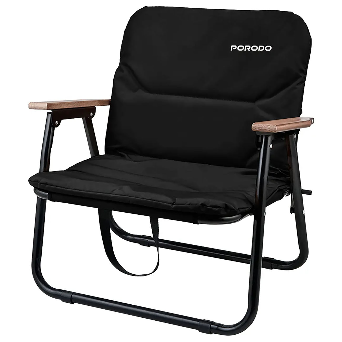 Porodo Camping Chair / Foldable / Supports up to 150 kg / Black