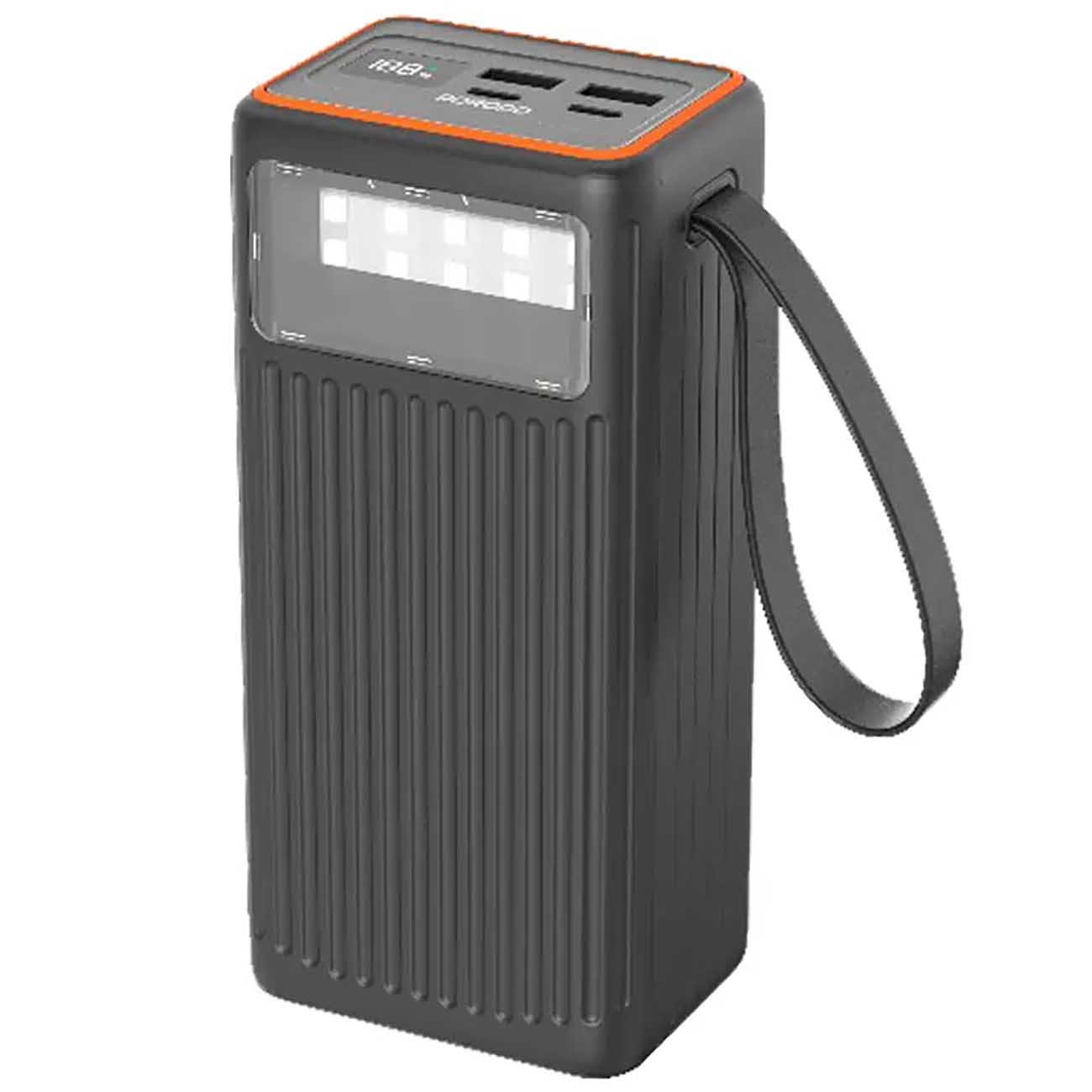 Porodo Power Bank 40,000mAh / Dual Type-C + Dual USB Ports / Built-in Flashlight / 65W Output