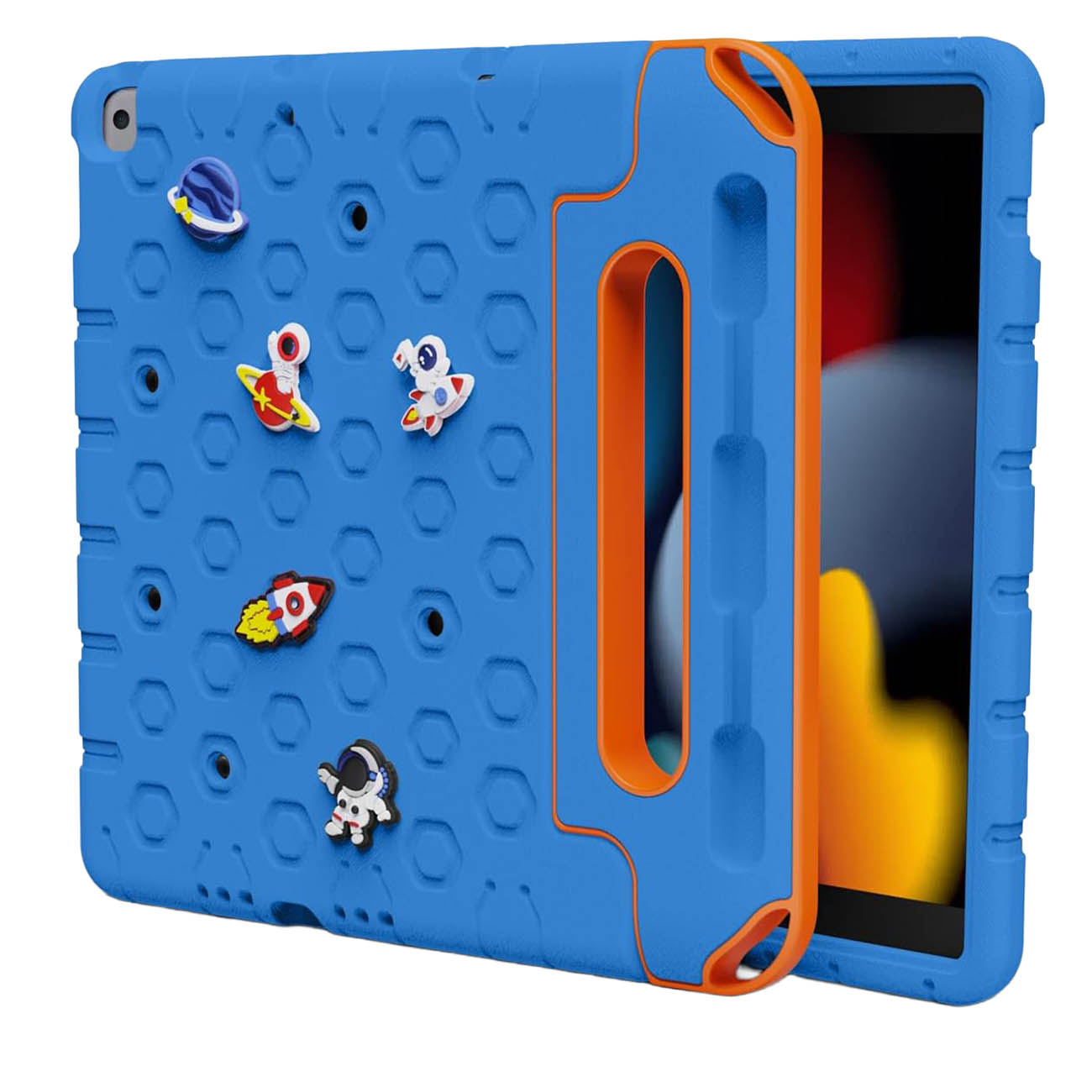 Moxedo Kids Case for iPad 10.2 inch 9th Gen / Apple Pencil Holder / Drop Protection / Blue