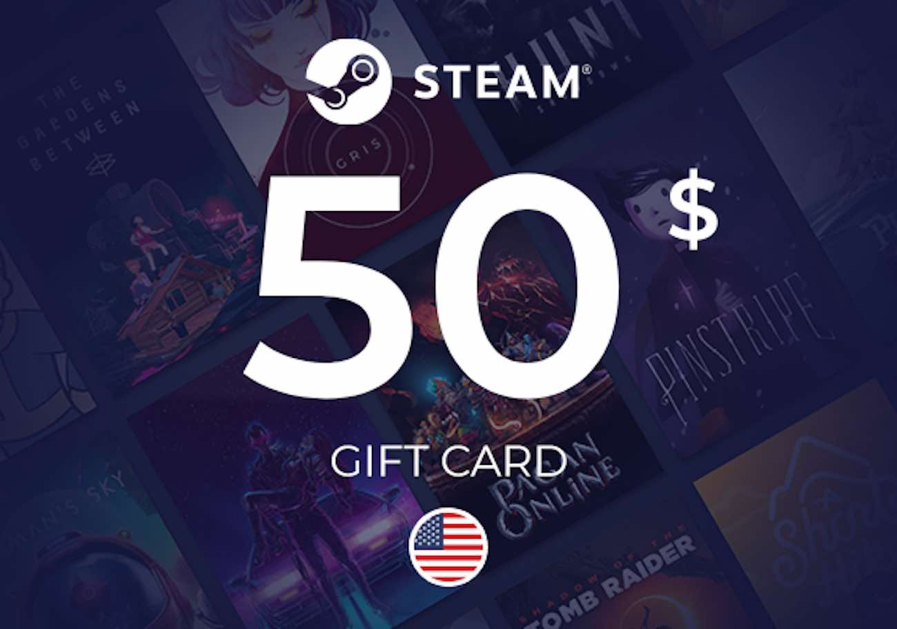Steam Wallet Card / US Store / 50 USD / Digital Card 