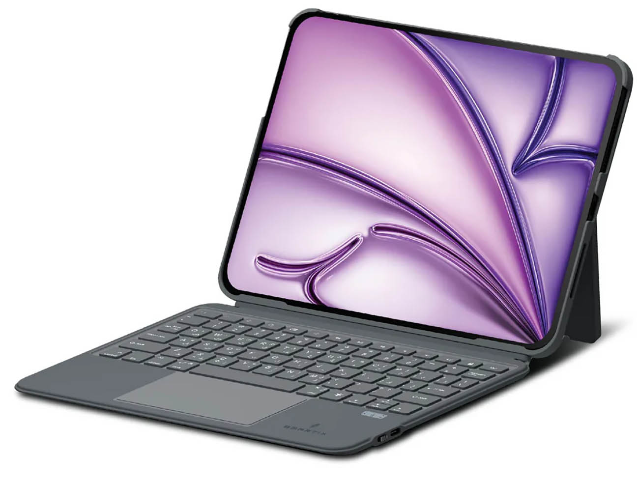 Smartix Case + Wireless Keyboard for iPad Air 11 inch M2 / With Trackpad / Arabic & English