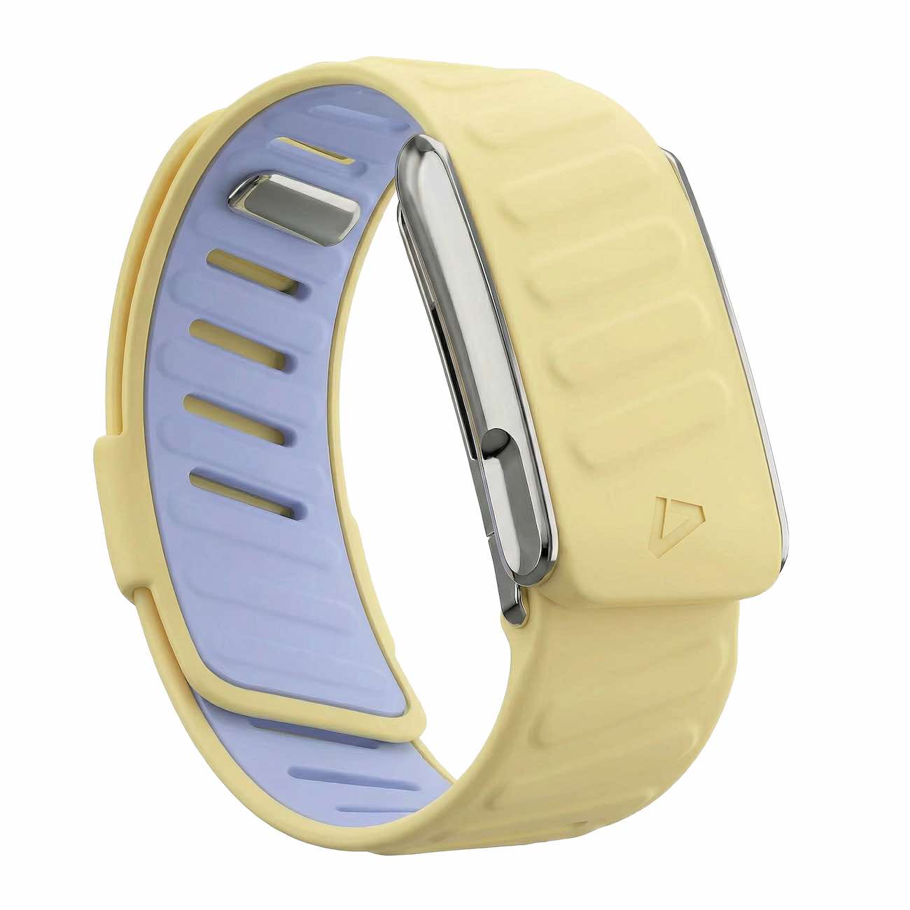 Dash Strap For Whoop 5 MG / Soft Silicone / Yellow Butter with Shiny Silver Frame