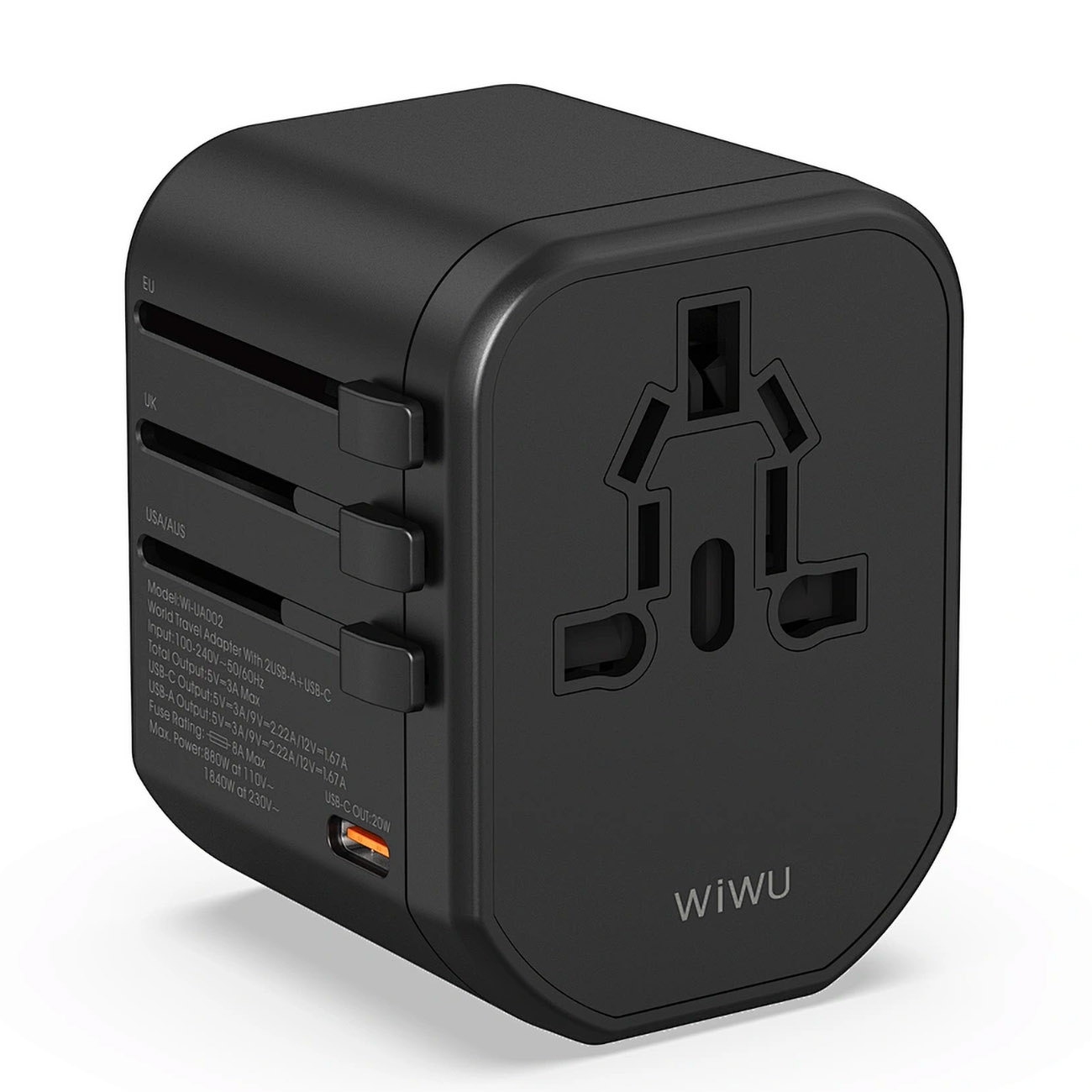 WiWU Travel Charger / 20W Power / PD Fast Charging / Worldwide Compatibility