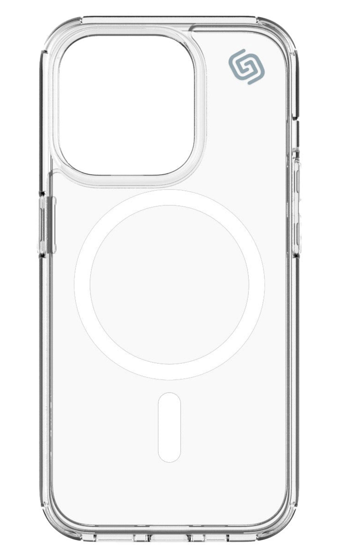 Grip2u Base Case for iPhone 15 Pro / Transparent / Drop Protection / MagSafe Compatible