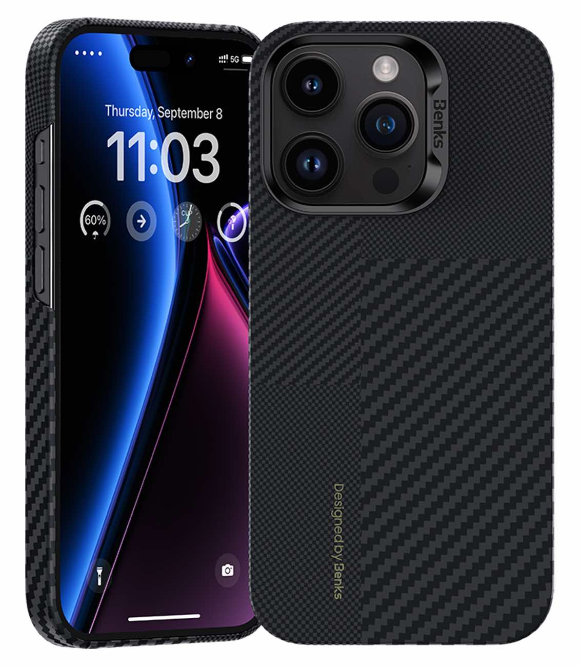 Benks Montage ArmorAir Case for iPhone 15 Pro / Kevlar Fiber / MagSafe / Slim & Lightweight