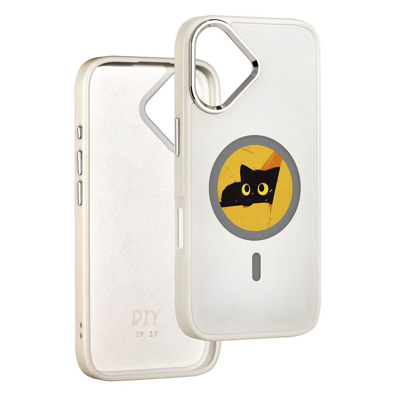 NFC Case for iPhone 17 / MagSafe E-Ink Display / App Control / White