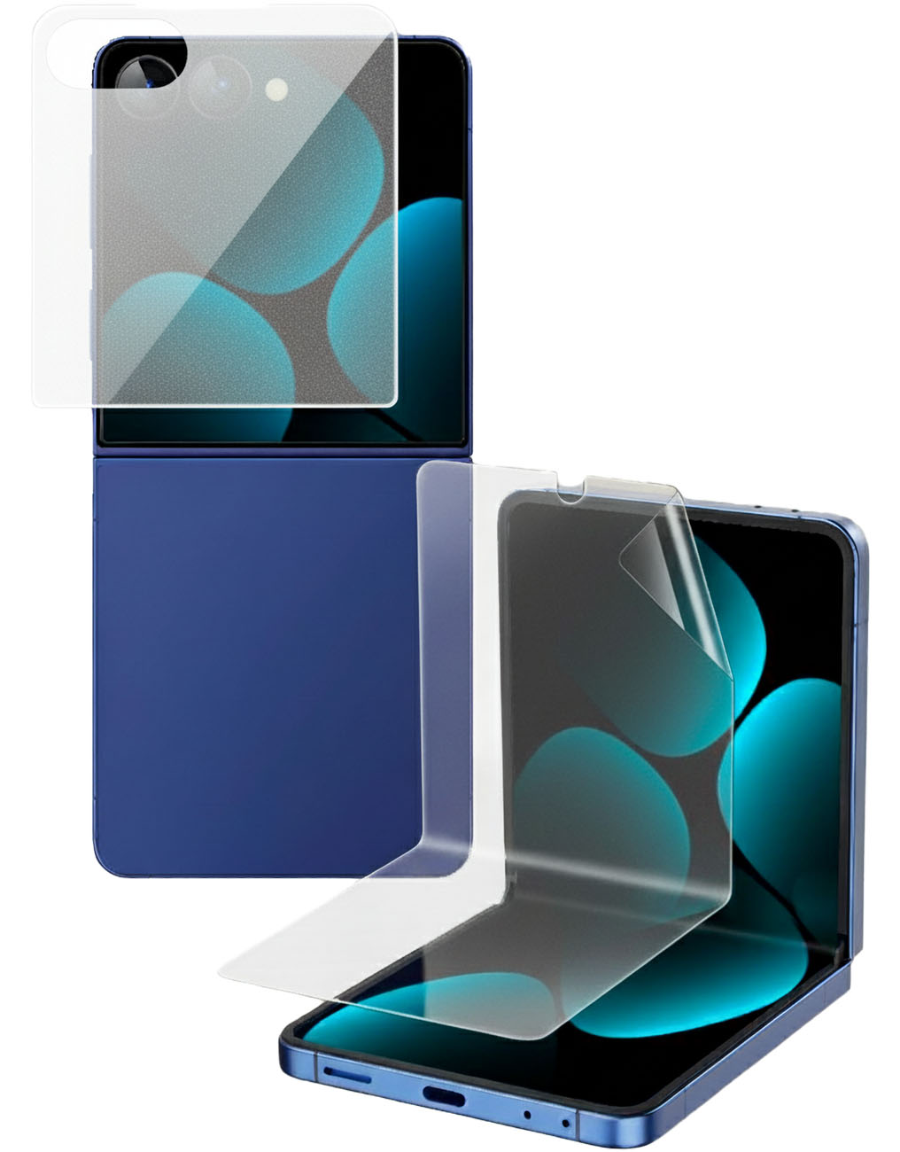 Green Screen Protection for Samsung Z Flip 7 / Clear Glass / Drop Resistant