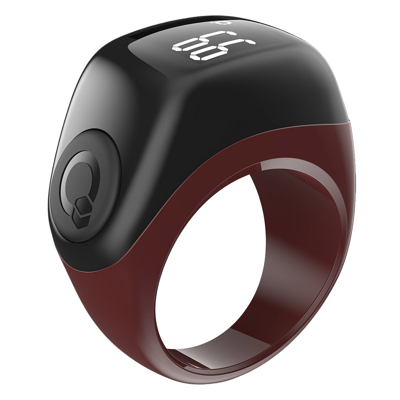 iQibla Jood Lite Zikr Ring / App Control + Prayer Reminder / Supports 3 Sizes / Red