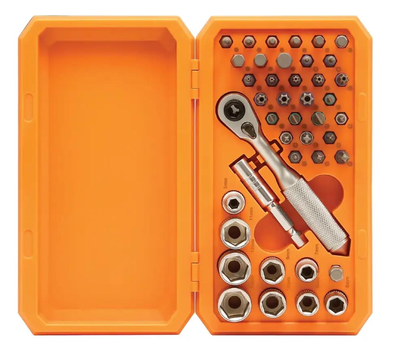 Green Multi-Purpose Screwdriver / With 42 Different Sized Pieces / Built-in Storage