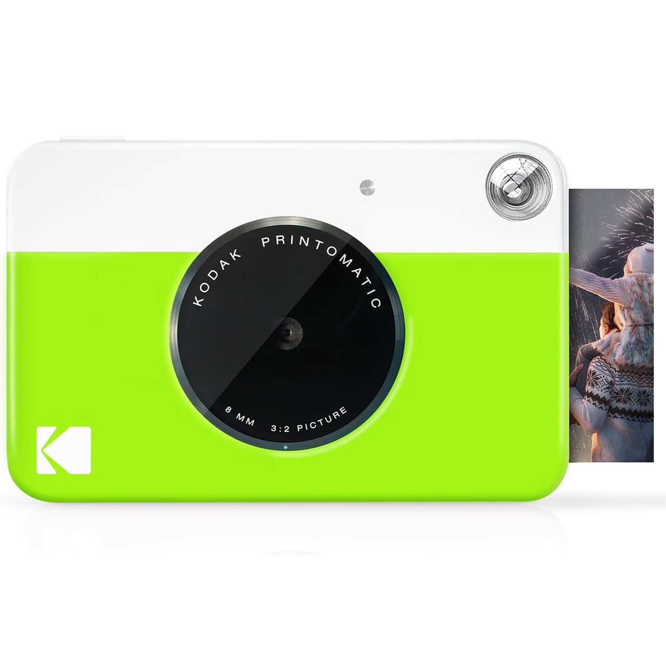 Kodak Printomatic Instant Camera / 5MP / 2×3 Inch Paper / Ink-Free / Built-in Flash / Green