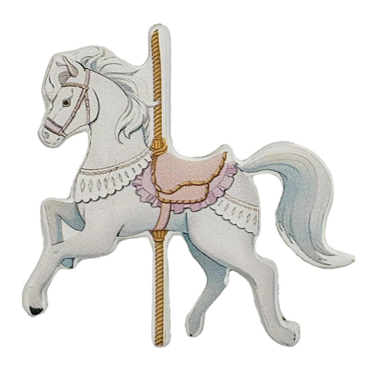 DOUBLE A Sticker / Premium Leather / Carousel Horse Design