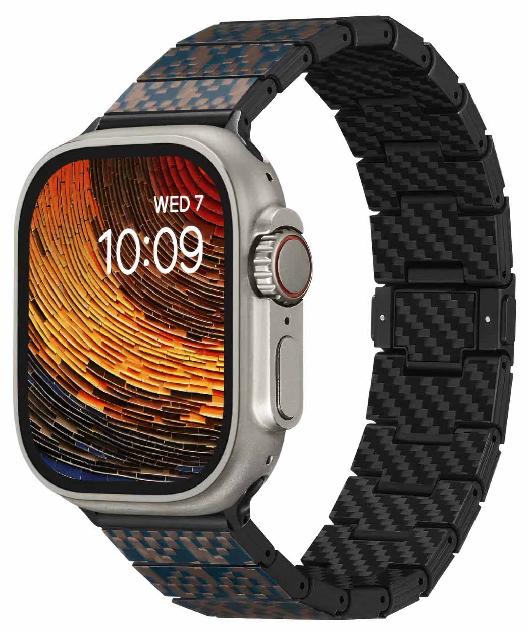 Pitaka Dreamland ChromaCarbon Apple Watch Band / Compatible With All Sizes / Stairs