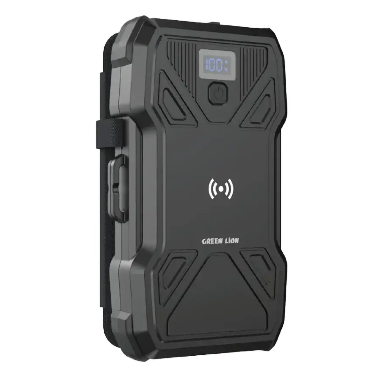 Green 20000mAh Power Bank / Supports Solar Charging / Type-C Port + 2 USB Ports / Built-in Light