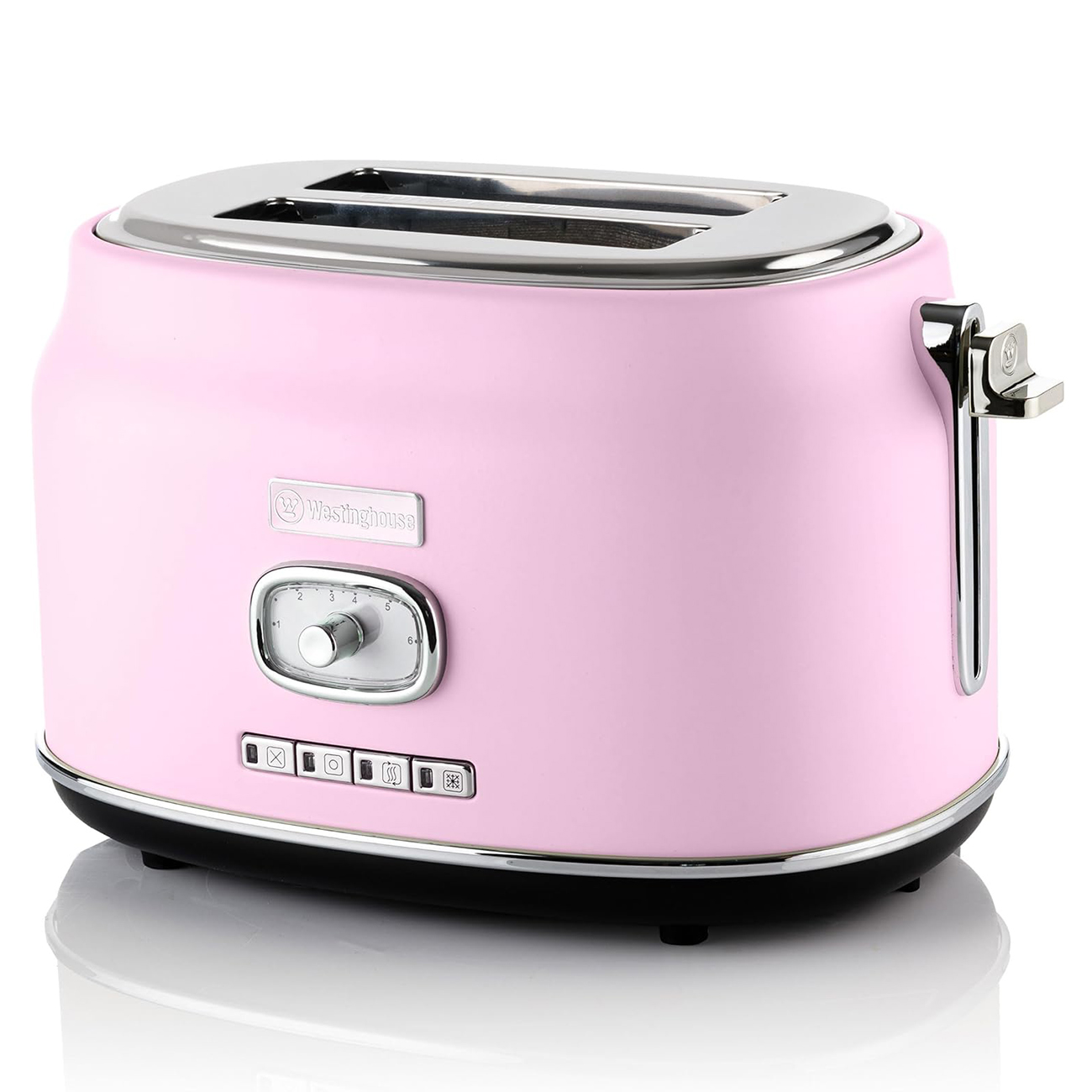 Westinghouse Electric Toaster / 6 Browning Settings / 2 Slice Capacity / Pink