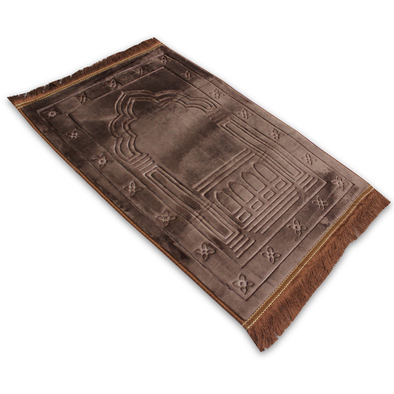 Sundus Innovative Prayer Rug Mat / Memory Foam / Comfortable Design / Dark Brown