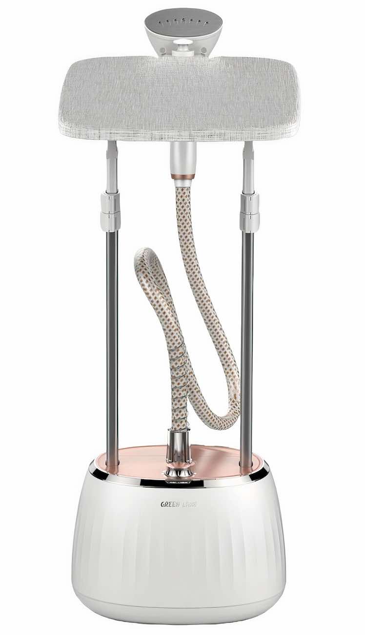 Green Steam Iron / With Built-in Ironing Board / 10 Heat Levels / White