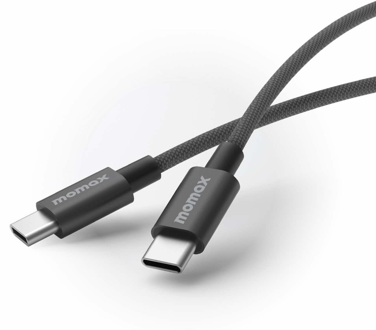 Momax Elite Cable Type-C to Type-C / 60W Power / 1.5 Meters / Black