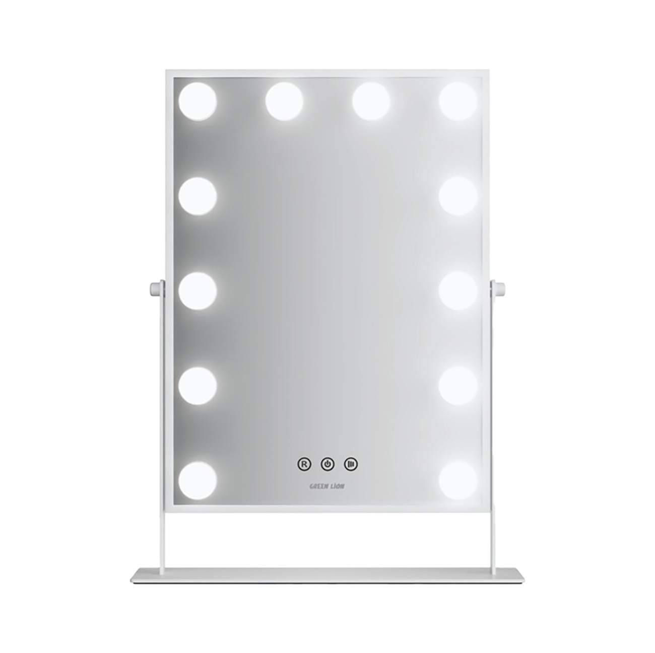 Green Lion Glam Shine Makeup Mirror 12 LED Lights - White