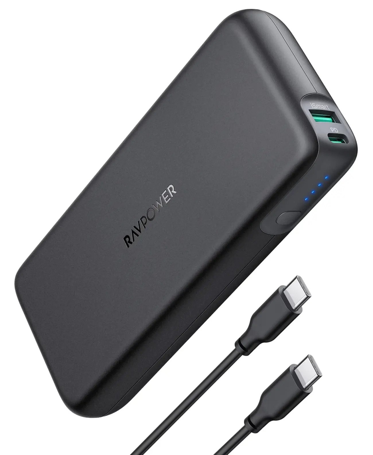 RAVPower Power Bank / 20,000 mAh / Type-C + USB Ports / 60W Power