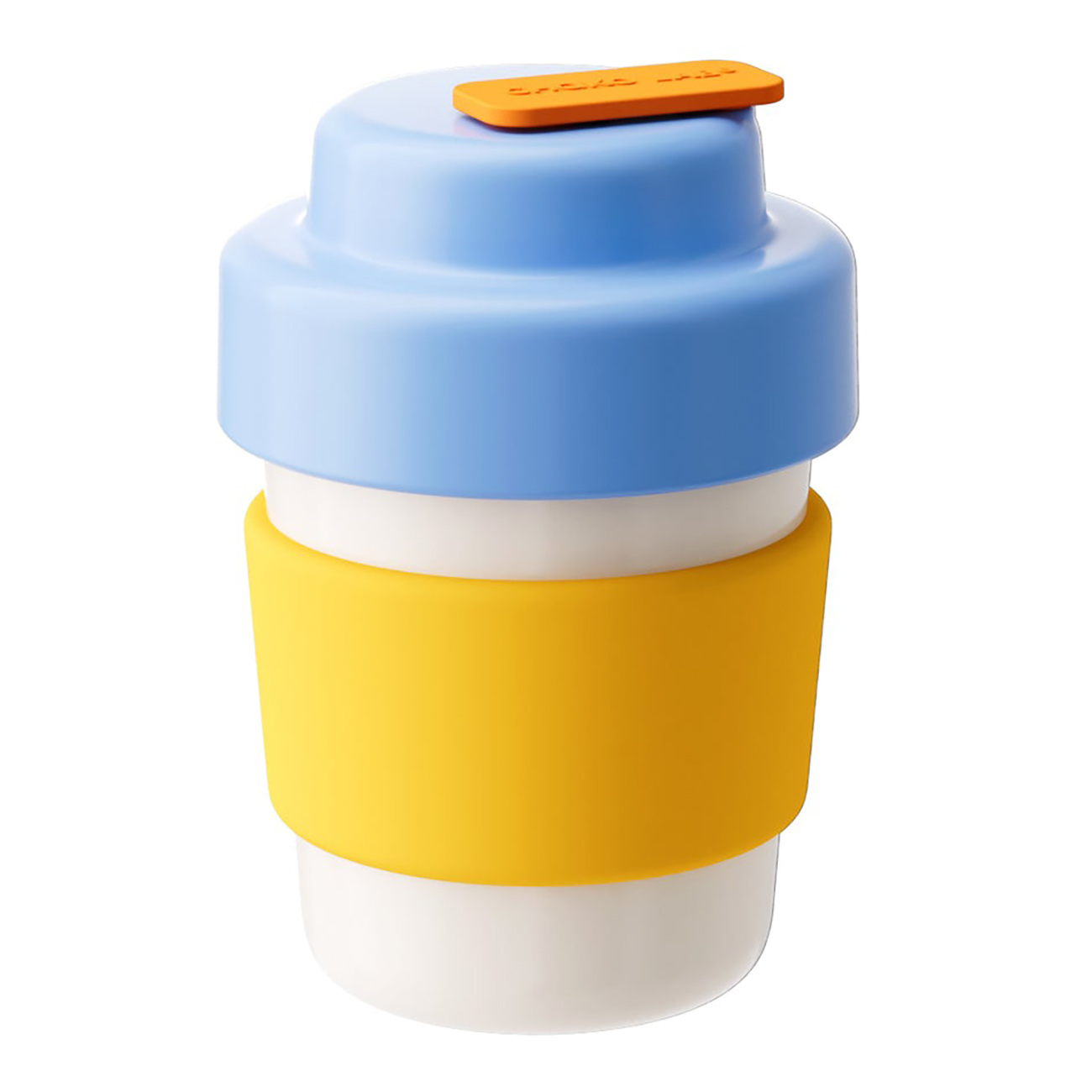 Chako Lab Coffee Cup / 14oz / Keeps Drinks Hot & Cold up to 6 hours / Blue & Yellow