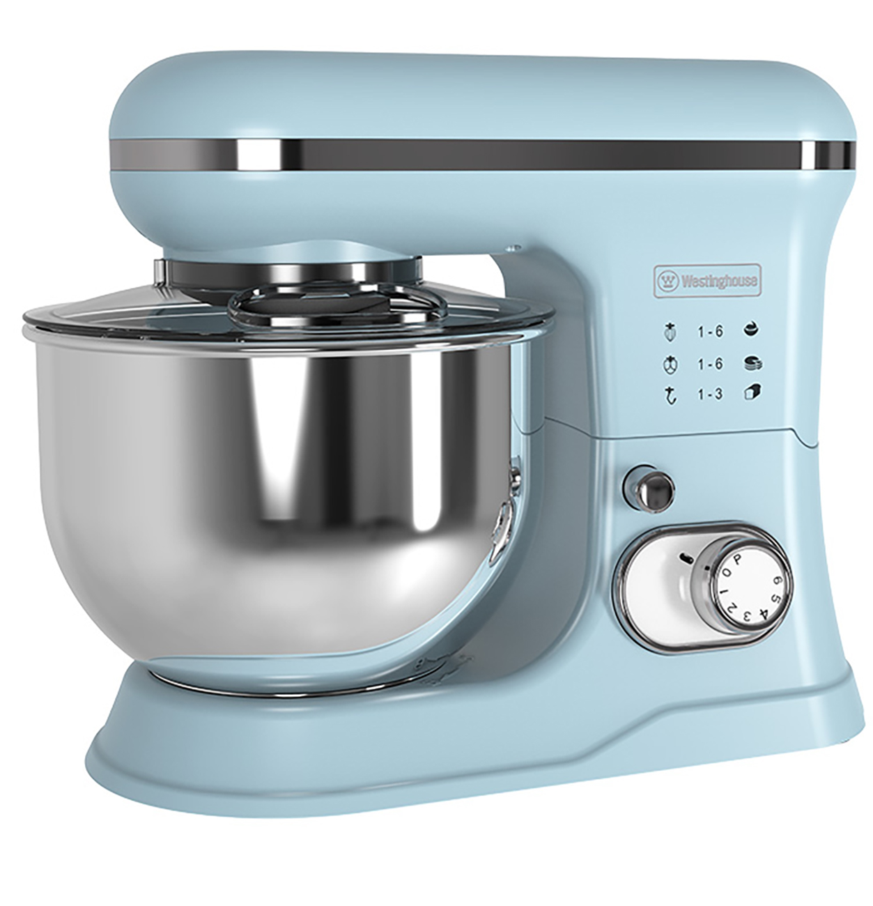 Westinghouse Stand Mixer / 5L Capacity / 6 Speed Settings / 1200W Power / Blue